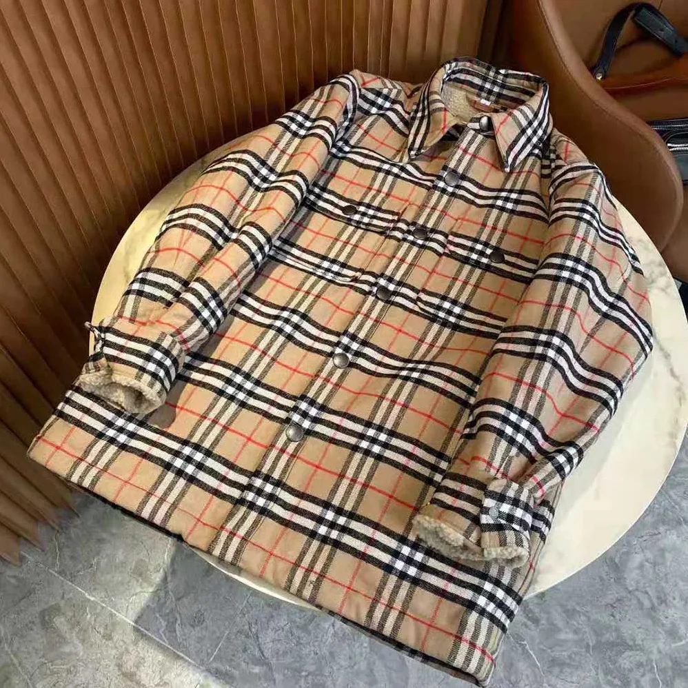 Burberry Vintage Check Wool Cotton Overshirt for Women Burberry Vintage Check Wool Cotton Overshirt for Women