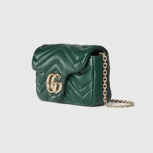 Gucci Marmont Mini Shoulder Bag in Green Gold Hardware Gucci Marmont Mini Shoulder Bag in Green Gold Hardware