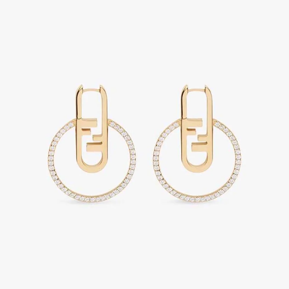 Fendi O'Lock Earrings Gold for Women in coloured Fendi O'Lock Earrings Gold for Women in coloured
