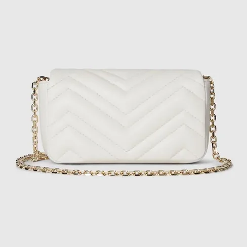 Gucci Marmont Mini Shoulder Bag in White Gold Hardware Gucci Marmont Mini Shoulder Bag in White Gold Hardware