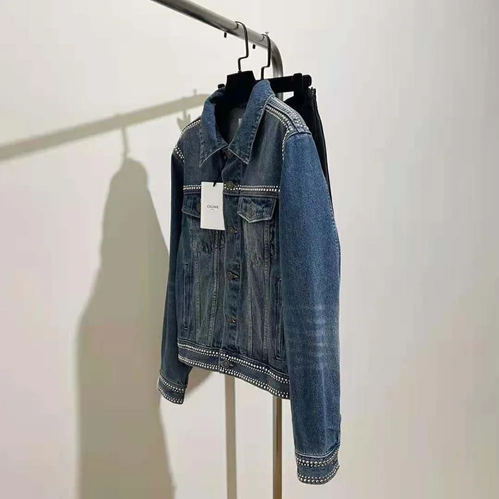 Celine Le Palace Trucker Jacket in Dark Union Wash for Men