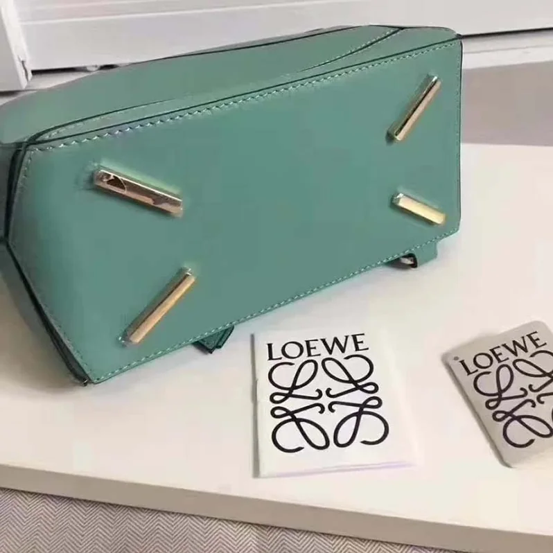 Loewe Puzzle Bag with Strap Handle in Calfskin Leather Loewe Puzzle Bag with Strap Handle in Calfskin Leather