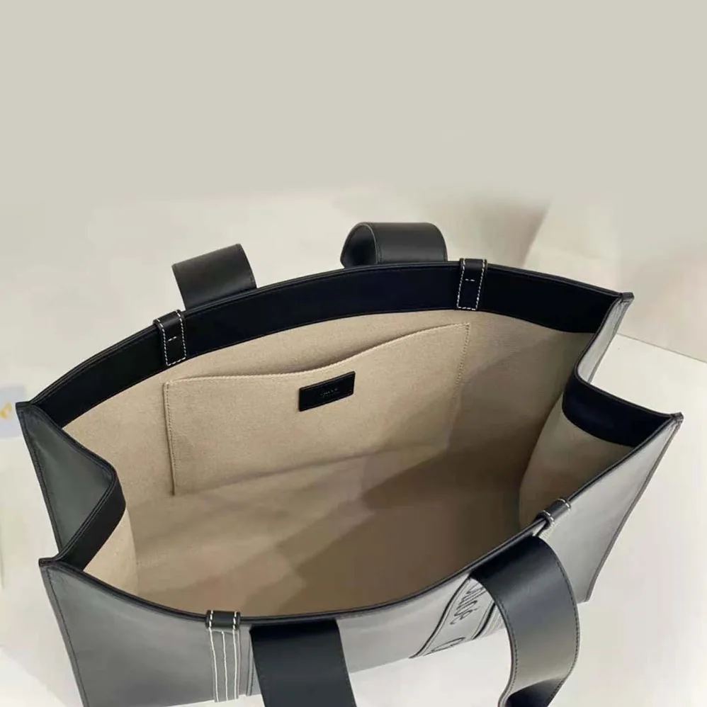 Chloe Large Woody Tote Bag with Embroidered Chloé Logo for Women in Black