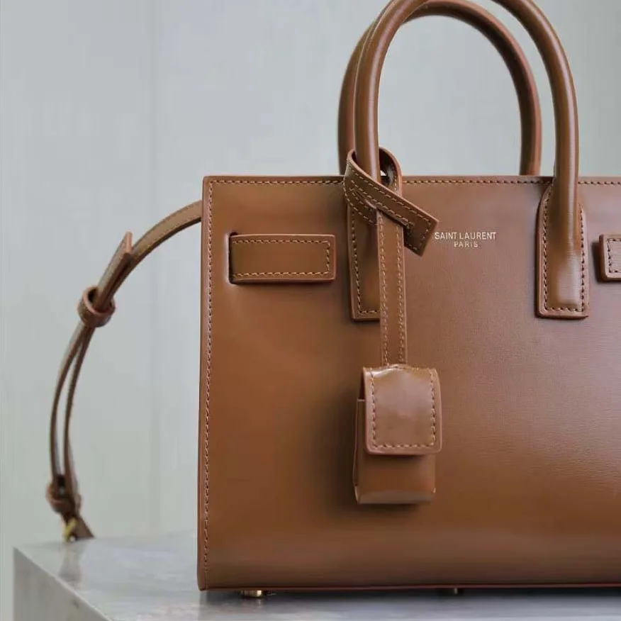 Saint Laurent YSL Sac De Jour in Smooth Leather for Women in Brown