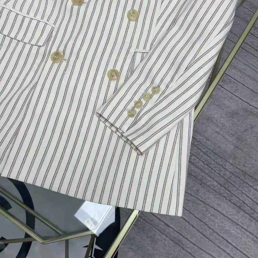 Celine Classic Jacket in Striped Wool for Women Celine Classic Jacket in Striped Wool for Women