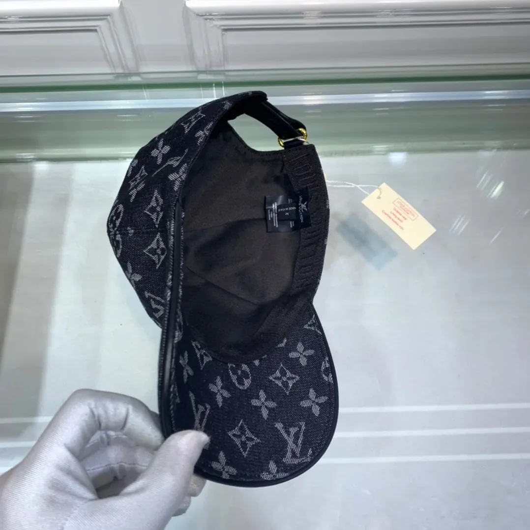Louis Vuitton Monogram Jacquard Denim Cap Black Louis Vuitton Monogram Jacquard Denim Cap Black