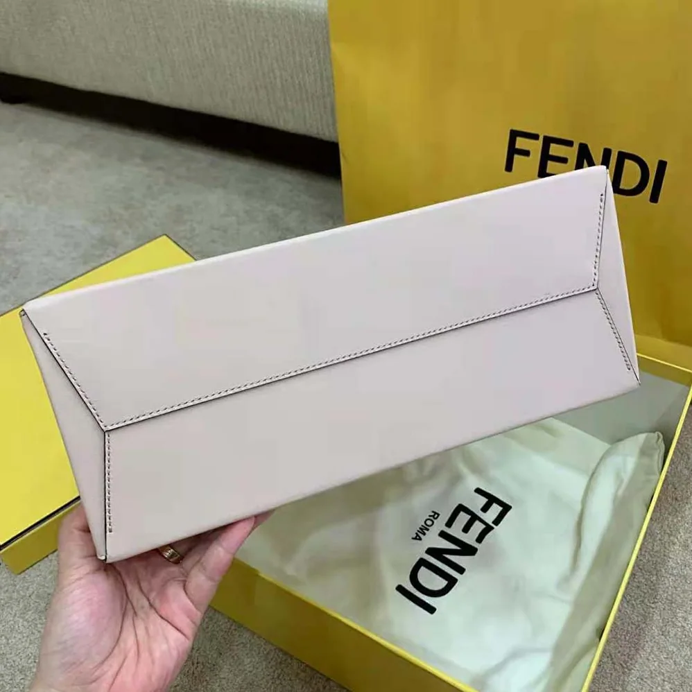 Fendi Fendi Pack Medium Shopping Bag Pink Leather Bag for Women