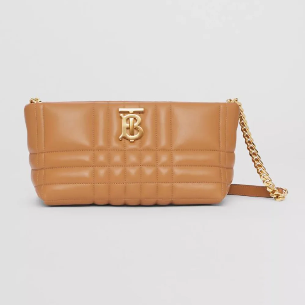 Burberry Small Quilted Lambskin Soft Lola Bag for Women in Brown