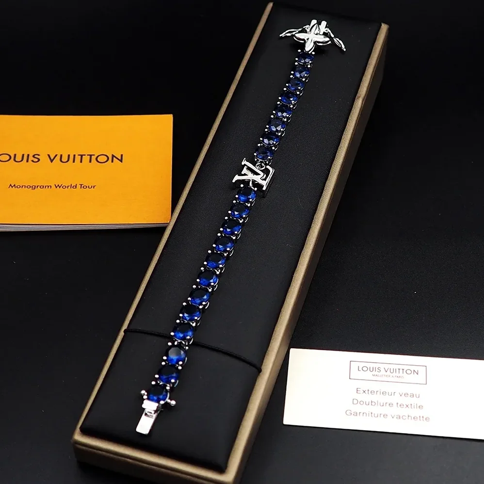 Louis Vuitton Crystal Bracelet Blue Louis Vuitton Crystal Bracelet Blue