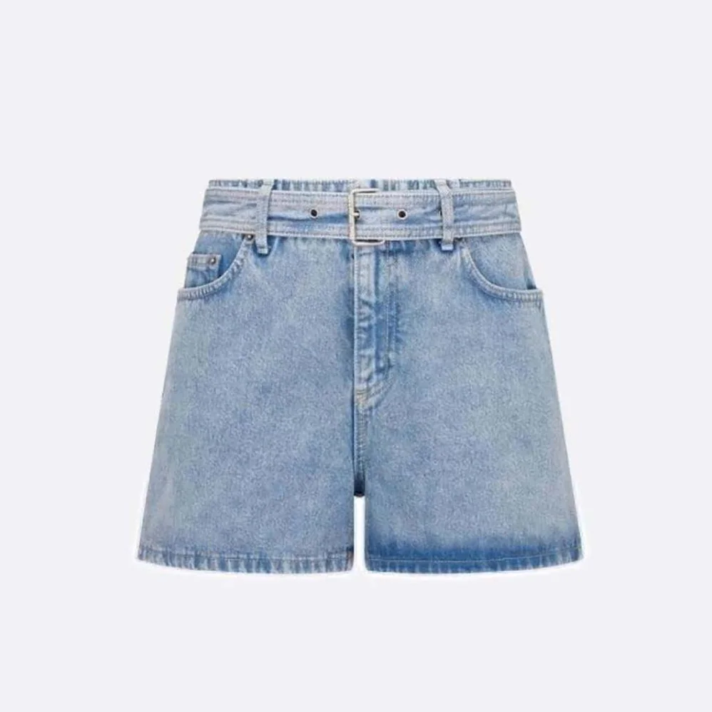 Dior Shorts Blue Cotton Denim for Women Dior Shorts Blue Cotton Denim for Women