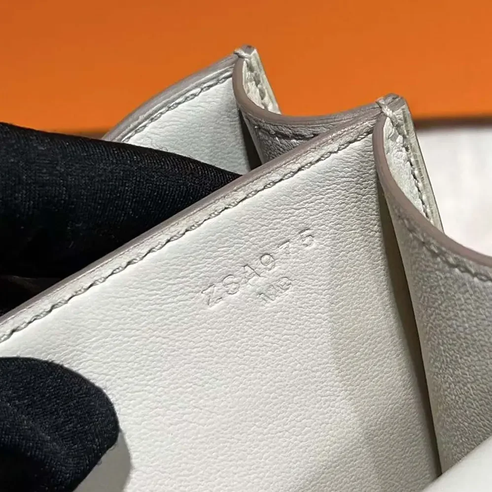 Hermes Constance 19 Bag Nata Ostrich Leather for Women in White/Silver Hermes Constance 19 Bag Nata Ostrich Leather for Women in White/Silver