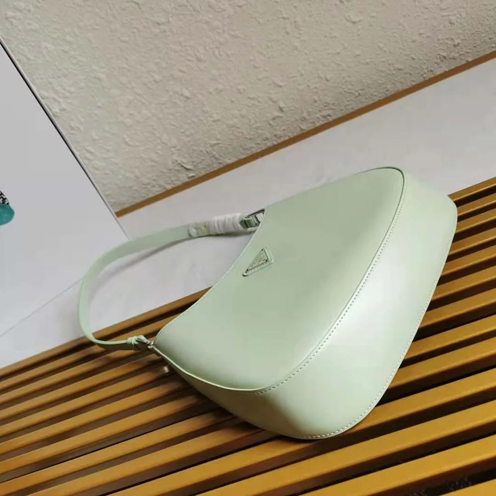 Prada Prada Cleo Brushed Leather Shoulder Bag for Women in Aqua