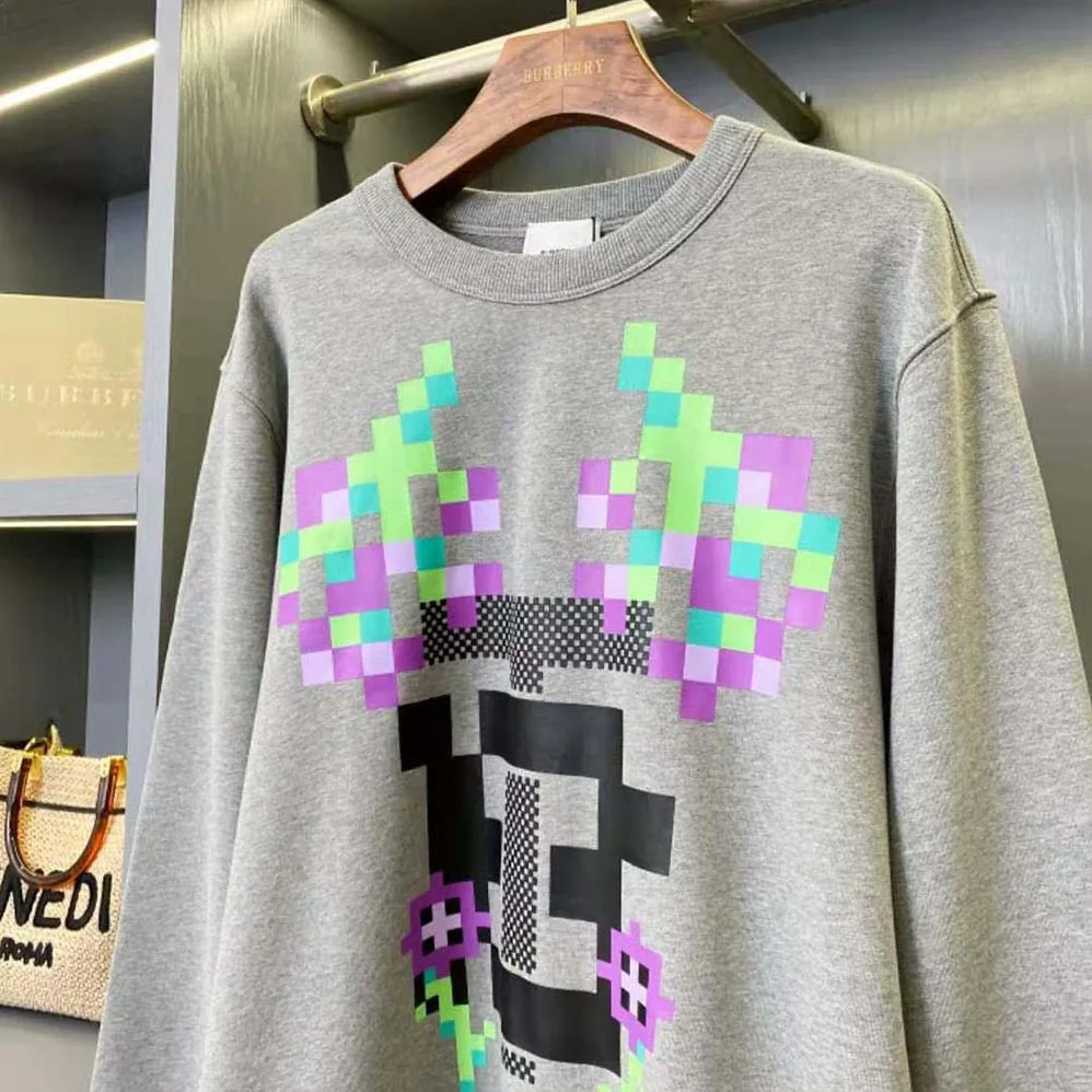 Burberry Monogram Motif Print Cotton Sweatshirt for Women Burberry Monogram Motif Print Cotton Sweatshirt for Women
