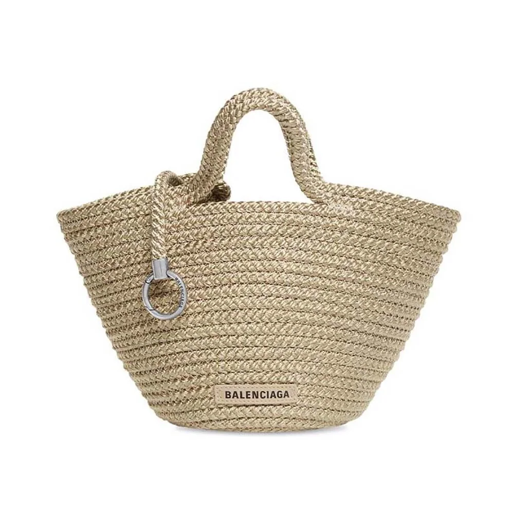 Balenciaga Ibiza Small Basket With Strap in Beige for Women