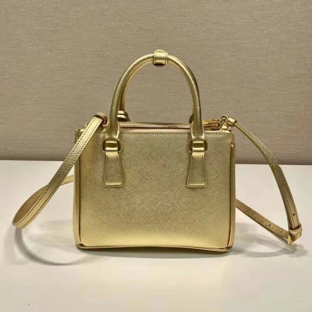 Prada Galleria Saffiano Leather Mini-Bag for Women in Gold