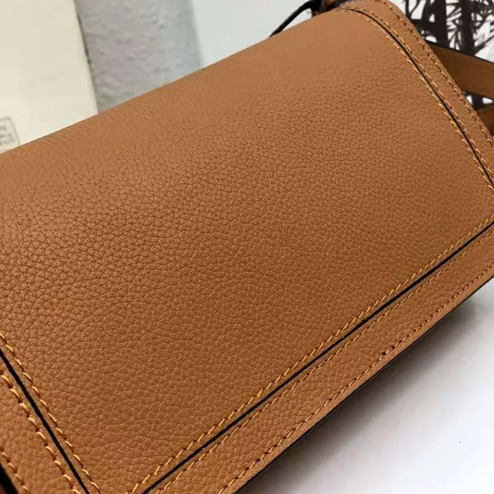 Loewe Mini Barcelona Soft Bag in Soft Grained Calfskin for Women in Brown