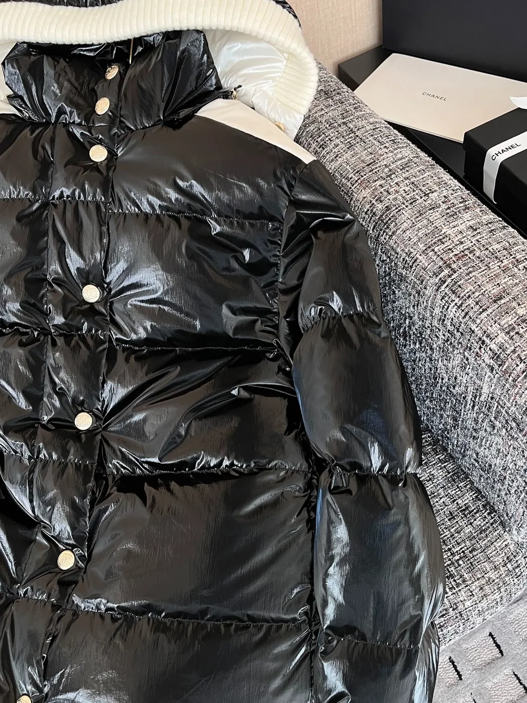 Chanel Puffer Coat Black Chanel Puffer Coat Black