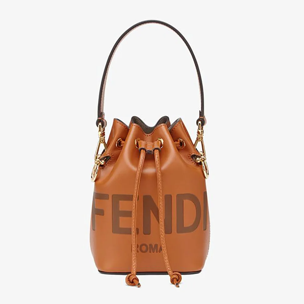 Fendi Mon Tresor Leather Mini Bag for Women in Brown