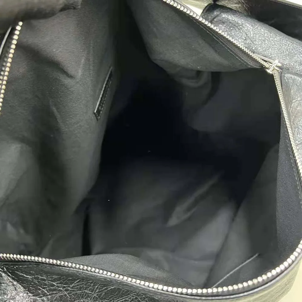 Balenciaga Superbusy Large Sling Bag in off Black Arena Lambskin for Women