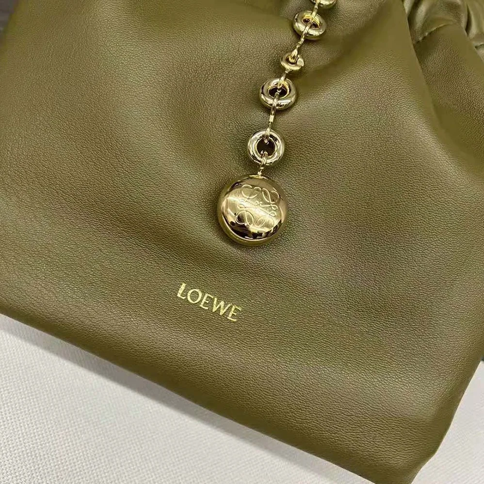 Loewe Small Squeeze Bag in Nappa Lambskin for Women in Dark Green