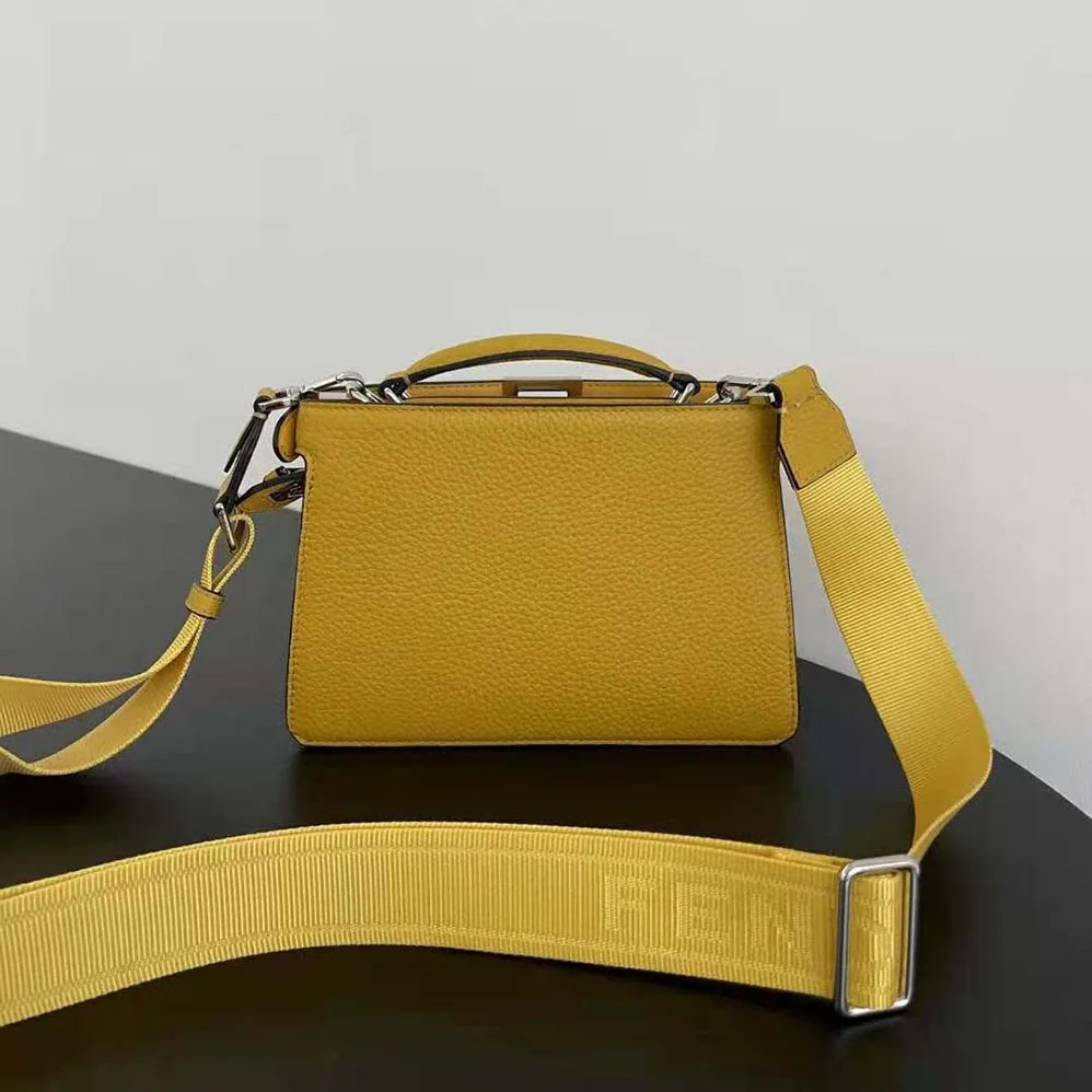 Fendi Peekaboo ISeeU XCross Orange Leather Bag for Men Fendi Peekaboo ISeeU XCross Orange Leather Bag for Men