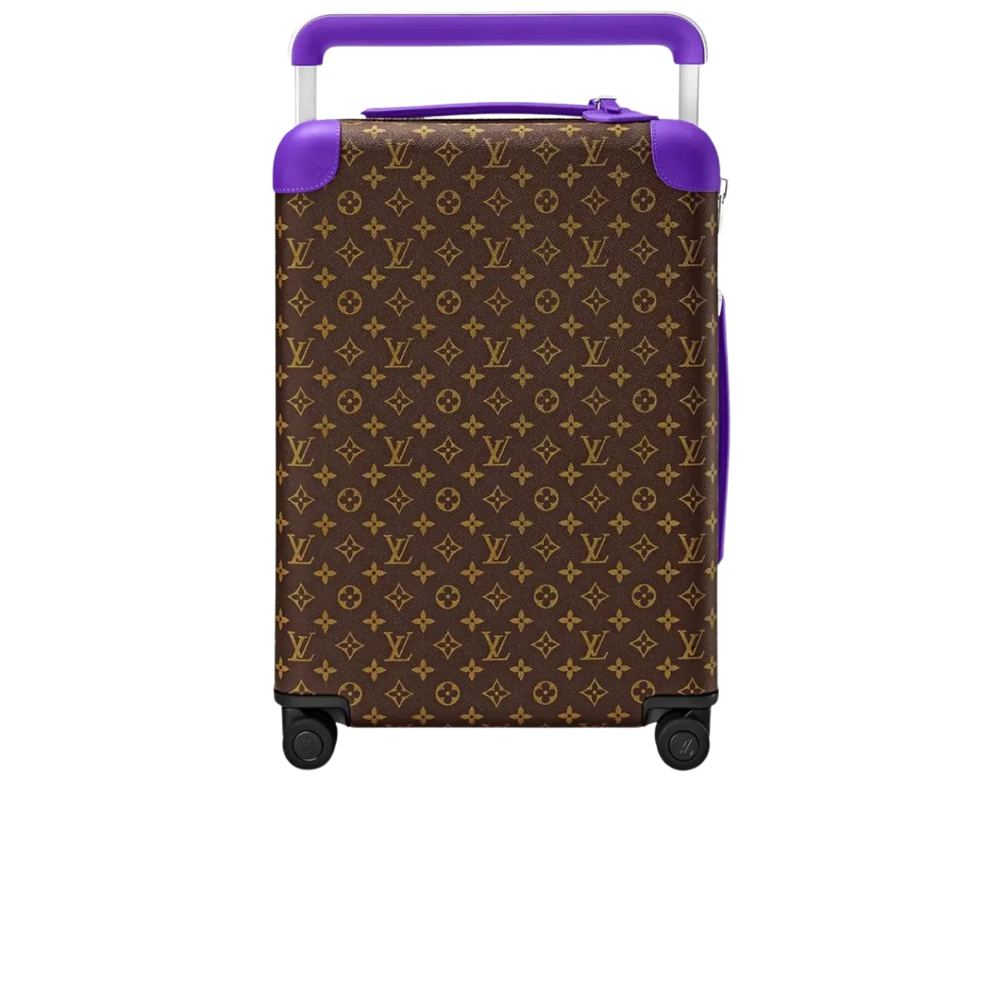 Louis Vuitton Horizon 55 Suitcase in Brown/ Violet Silver Hardware