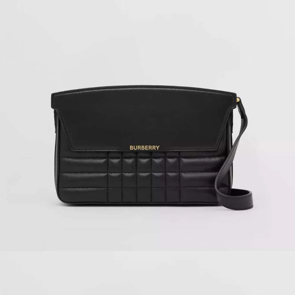 Burberry Quilted Leather Catherine Shoulder Bag for Women in Black