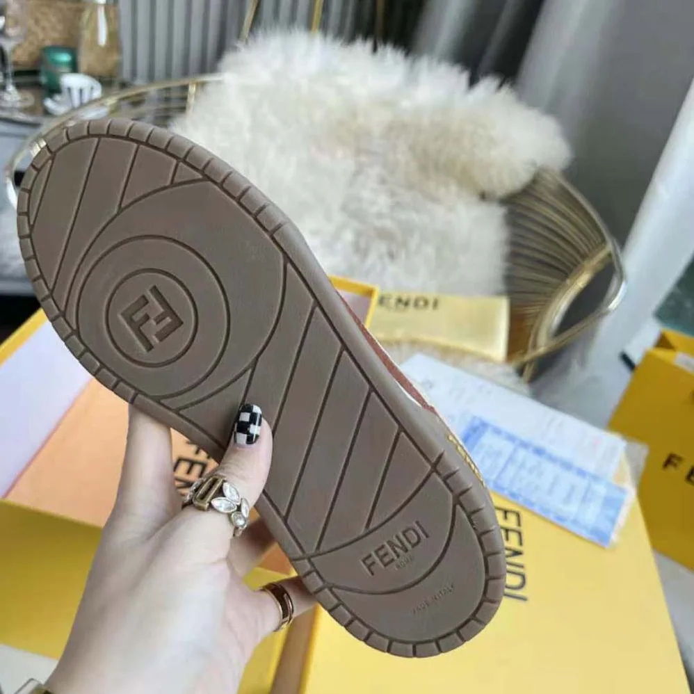 Fendi Match Beige Suede Low for Unisex in Tops Fendi Match Beige Suede Low for Unisex in Tops