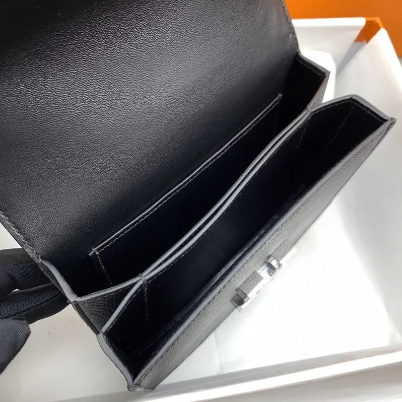 Hermes Mosaique 17 Black, Silver Toned Hardware Bag Hermes Mosaique 17 Black, Silver Toned Hardware Bag