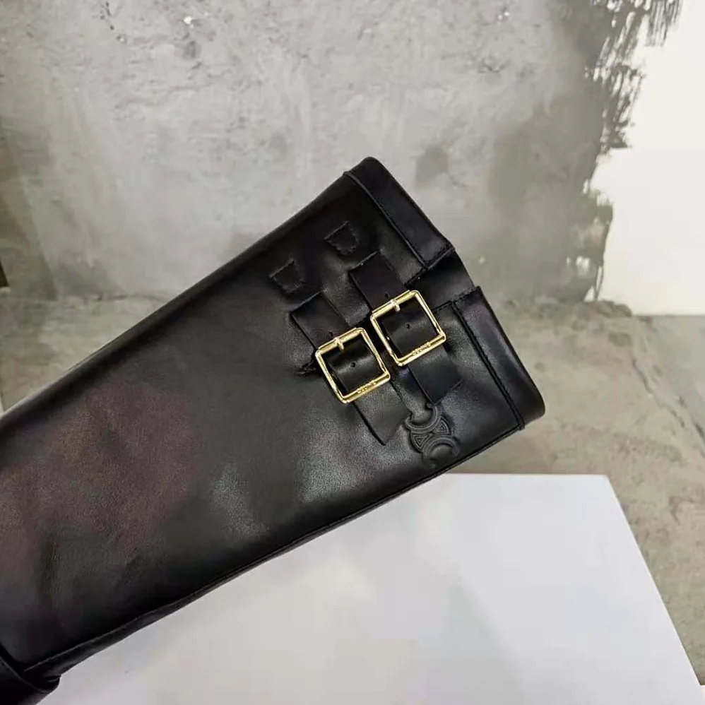 Celine High Boot Celine Biker in Calfskin – Vegetal Tanning for Women in Black Celine High Boot Celine Biker in Calfskin – Vegetal Tanning for Women in Black
