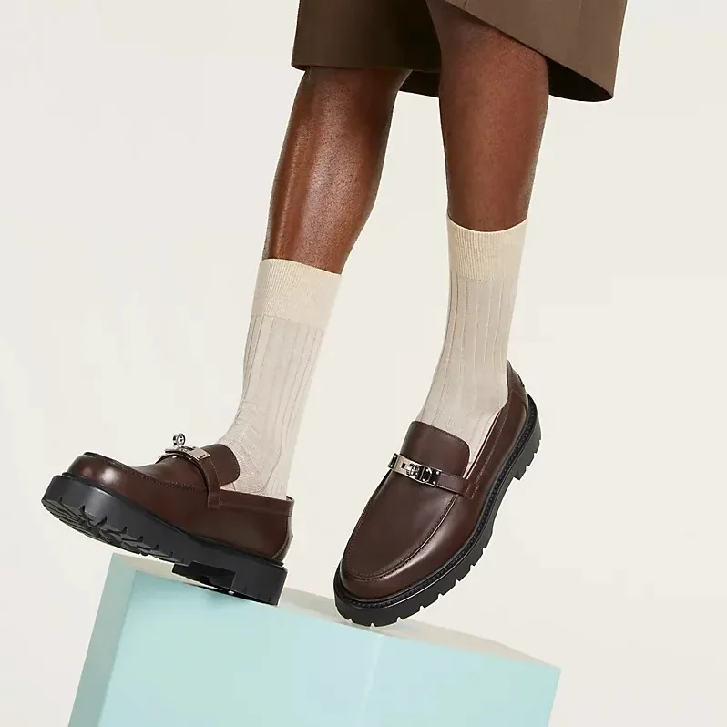 Hermes Icone Loafers Marron Pecan