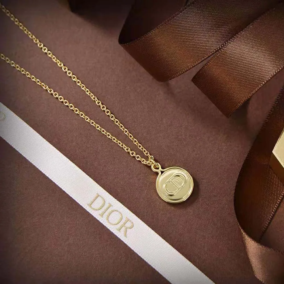 Dior Petit CD Necklace Gold for Women in Finish Metal Dior Petit CD Necklace Gold for Women in Finish Metal