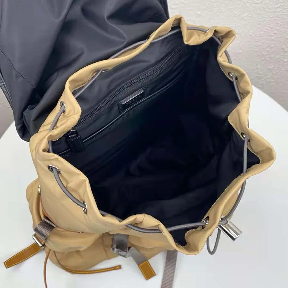 Prada Technical Fabric Nylon Backpack for Men in Brown Prada Technical Fabric Nylon Backpack for Men in Brown