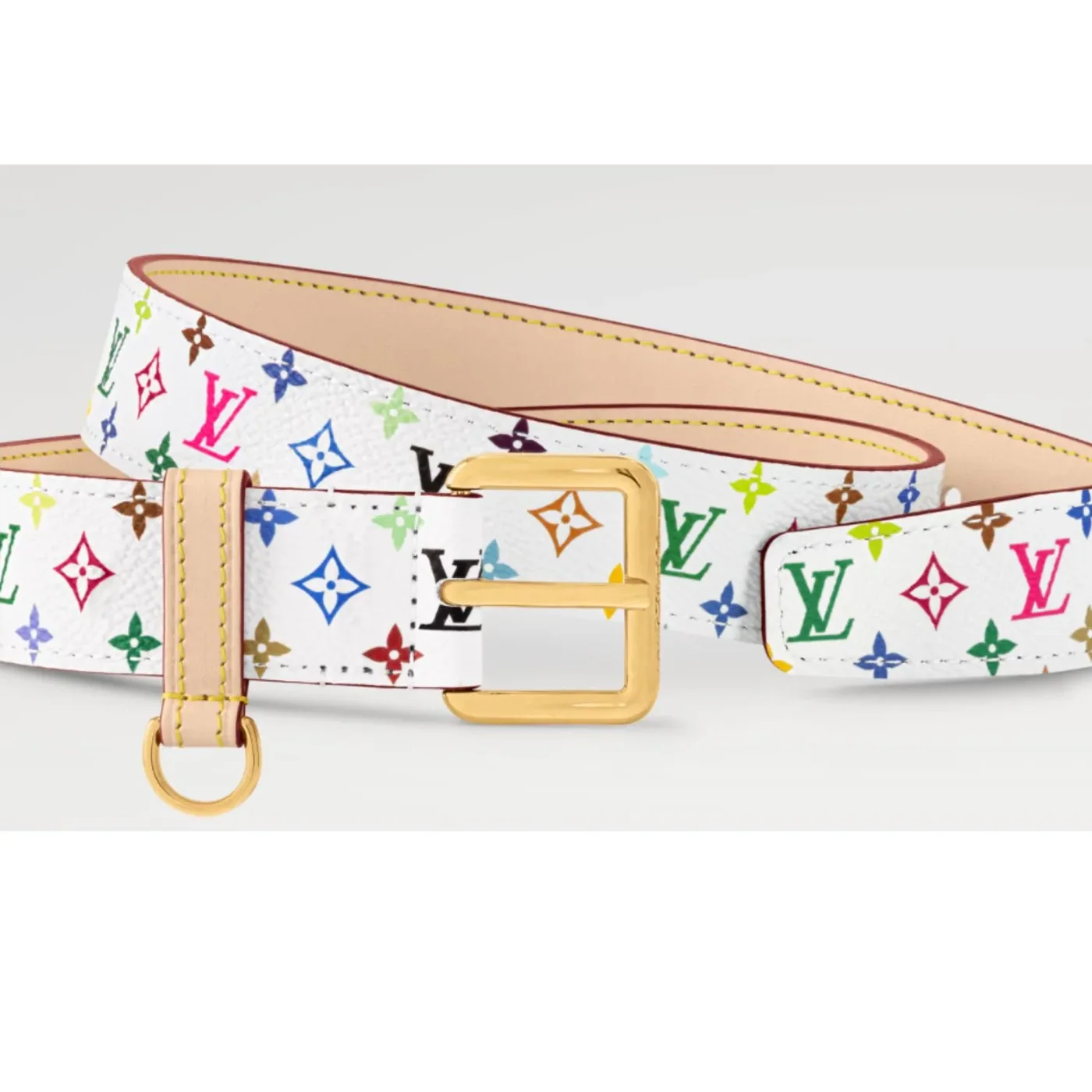 Louis Vuitton LV x TM LV D in Ring Belt Blanc Louis Vuitton LV x TM LV D in Ring Belt Blanc