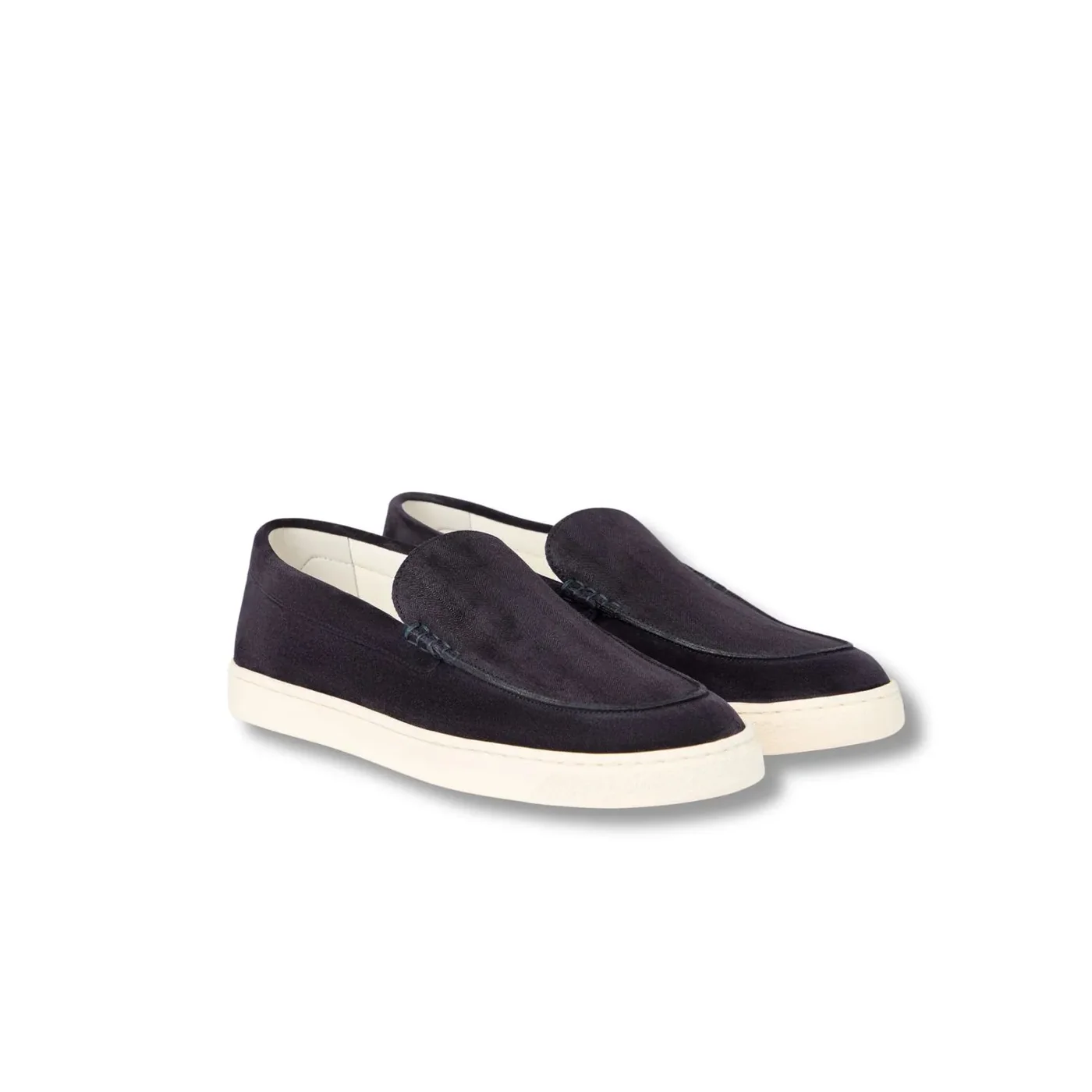 Brunello Cucinelli Chevron Effect Suede Hazelnut Loafers - 252MZUHVSN335 Brunello Cucinelli Chevron Effect Suede Hazelnut Loafers - 252MZUHVSN335