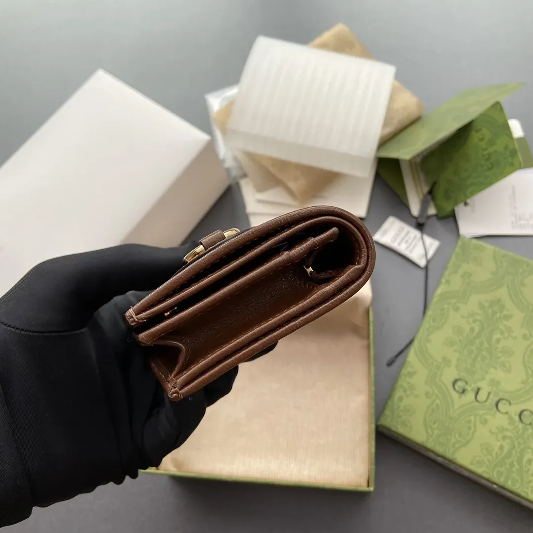 Gucci Horsebit 1955 Card Case Wallet Brown / Gucci Horsebit 1955 Card Case Wallet Brown /