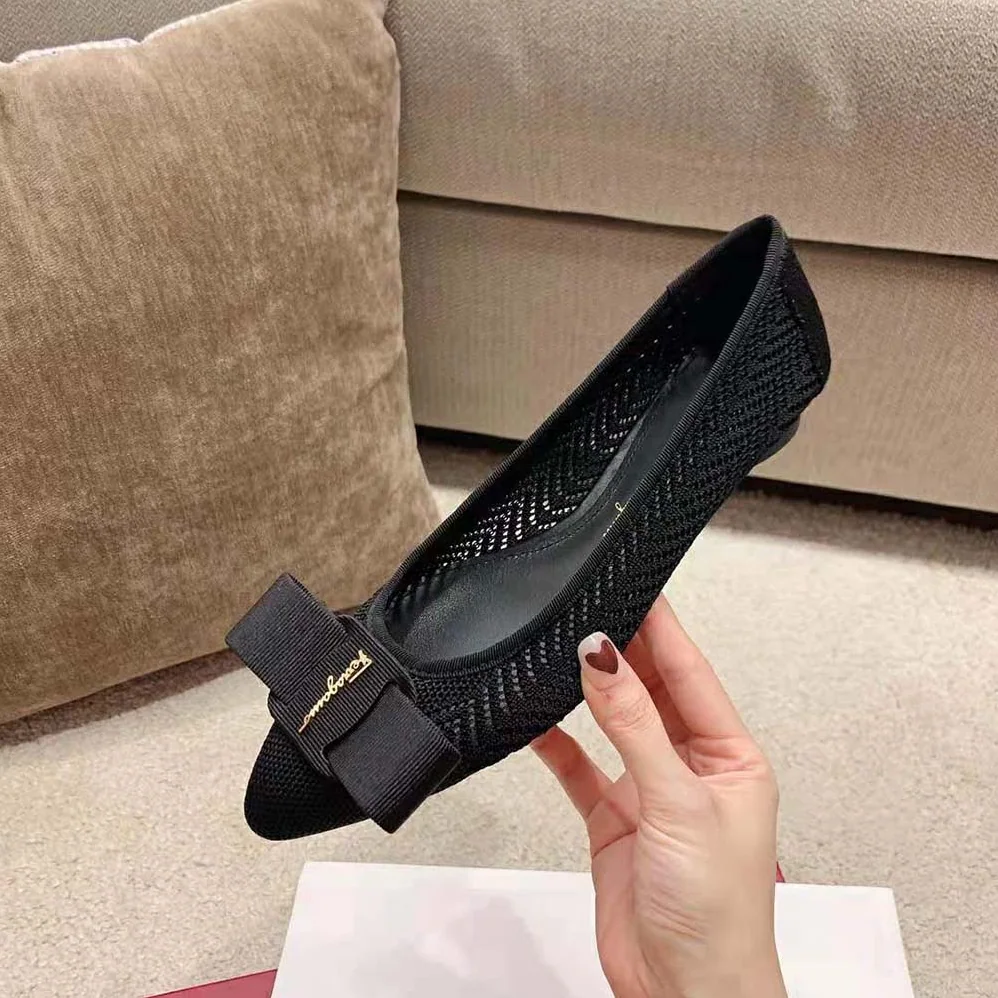 Salvatore Ferragamo Viva Responsible Ballet Flat for Women in Black Salvatore Ferragamo Viva Responsible Ballet Flat for Women in Black