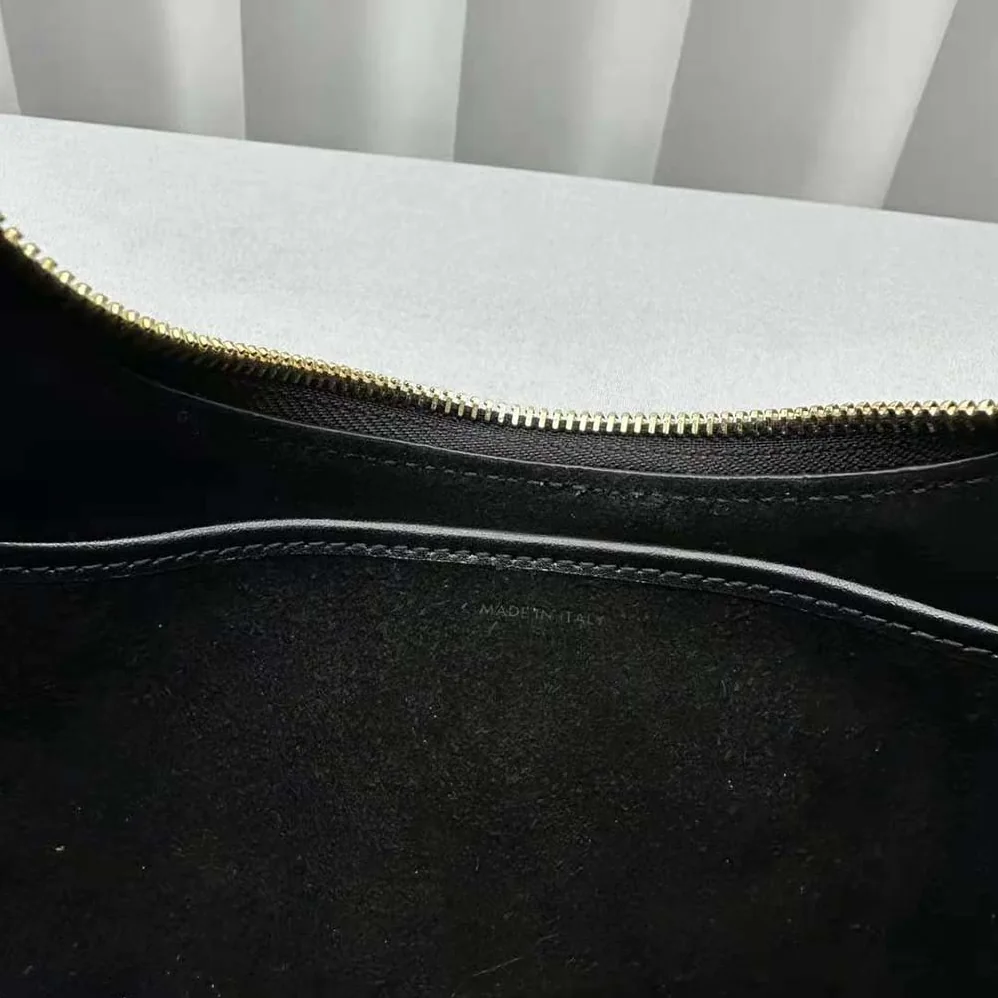 Celine Ava Triomphe Soft Bag in Smooth Calfskin for Women in Black