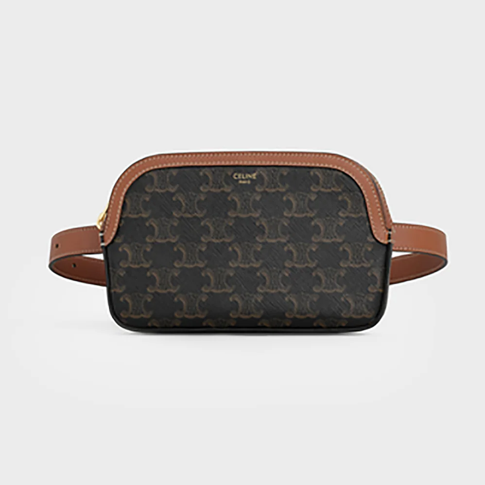 Celine Small Belt Bag in Triomphe Canvas for Women