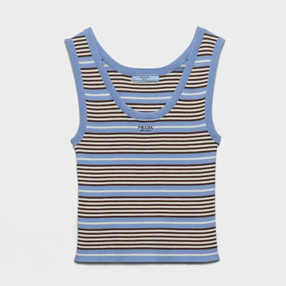 Prada Cotton Knit Tank Top for Women Prada Cotton Knit Tank Top for Women