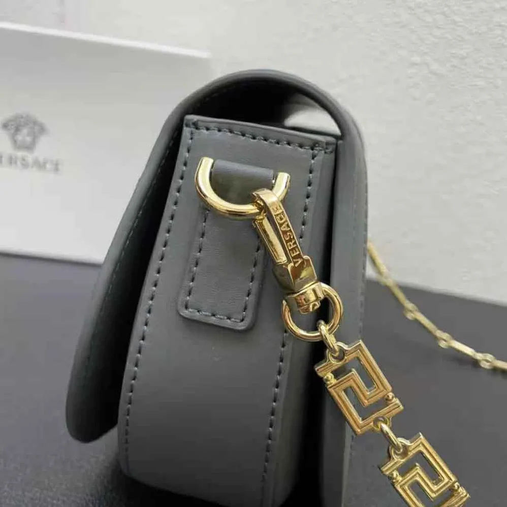 Versace Greca Goddess Shoulder Bag for Women in Silver