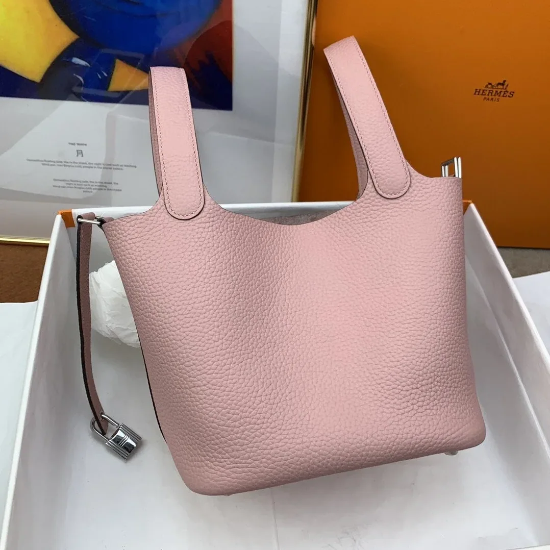 Hermes Picotin Lock 18 Bag Light Pink With Silver in Toned Hardware Hermes Picotin Lock 18 Bag Light Pink With Silver in Toned Hardware