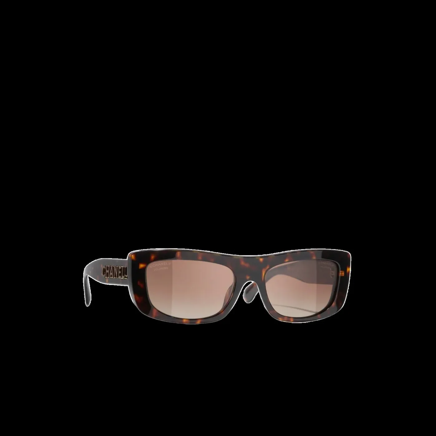 Chanel Rectangle Sunglasses Tortoise