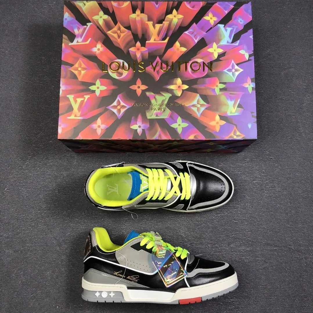 Louis Vuitton Trainer Sneaker Rubber Monogram Denim Multiple Color Virgil Abloh Louis Vuitton Trainer Sneaker Rubber Monogram Denim Multiple Color Virgil Abloh
