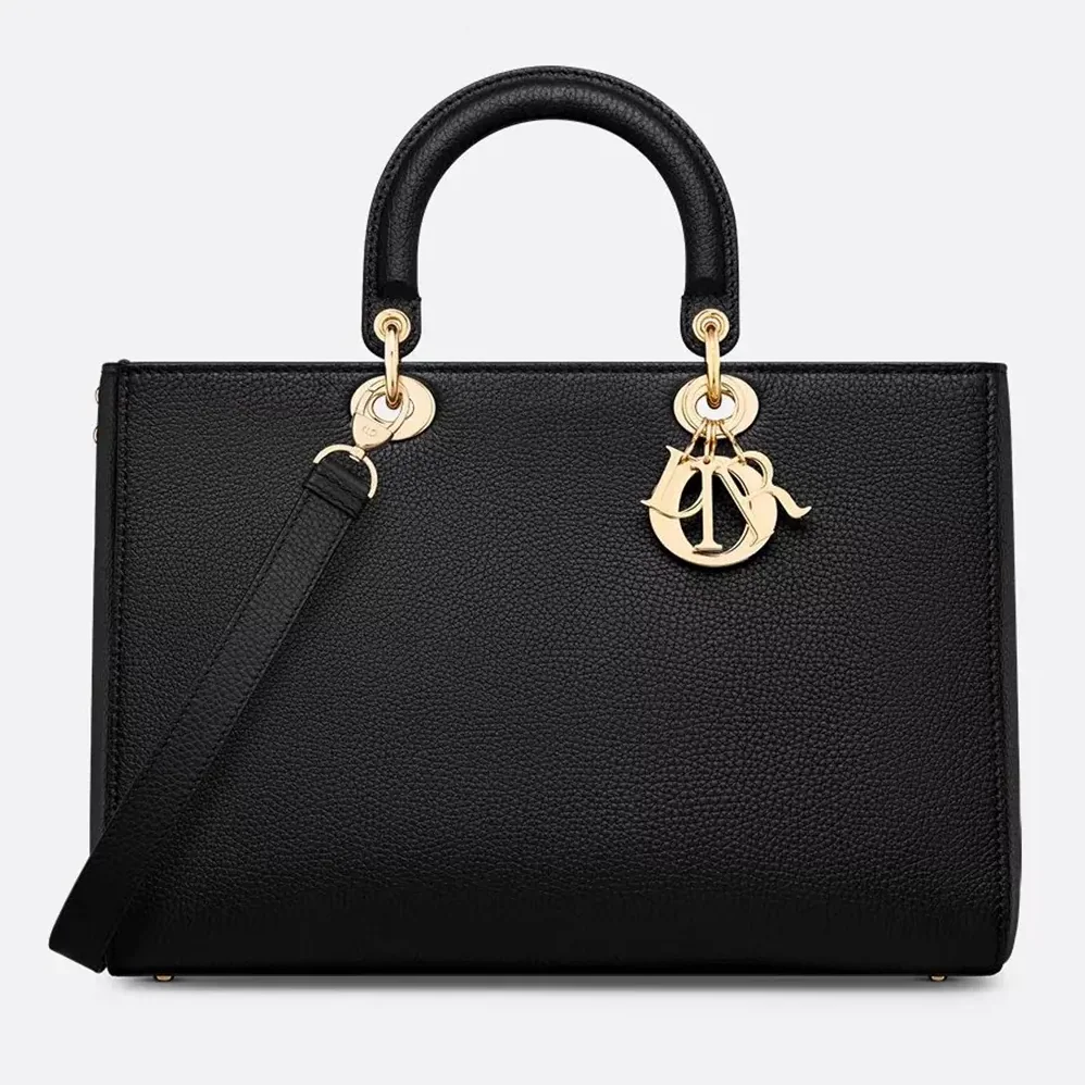 Dior Large Lady D-Sire My ABCDior Bag Black Taurillon Leather for Women Dior Large Lady D-Sire My ABCDior Bag Black Taurillon Leather for Women