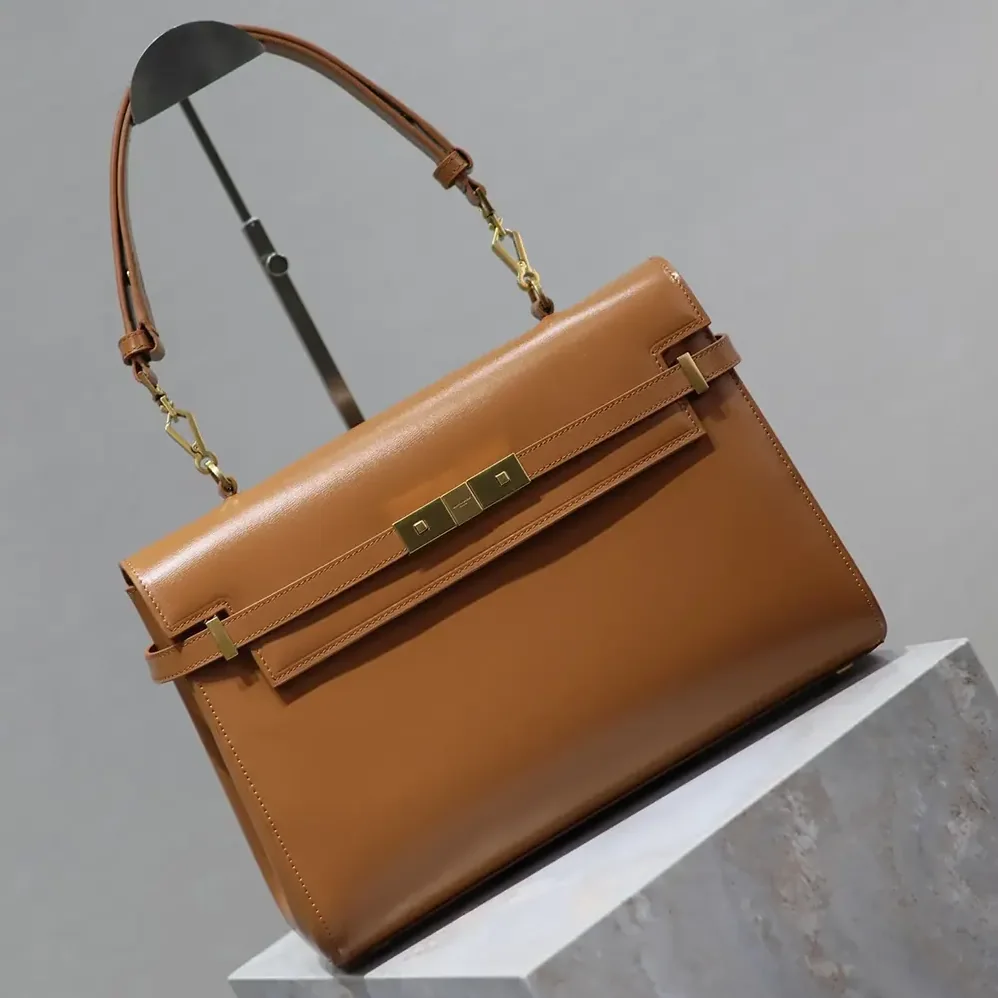 Saint Laurent YSL Manhattan Top-handle in Box Saint Laurent for Women in Brown Saint Laurent YSL Manhattan Top-handle in Box Saint Laurent for Women in Brown