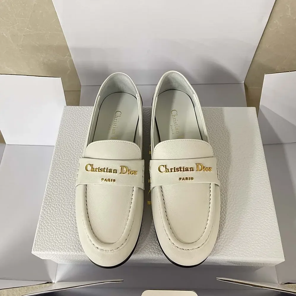 Dior Boy Loafer White Supple Calfskin for Women Dior Boy Loafer White Supple Calfskin for Women