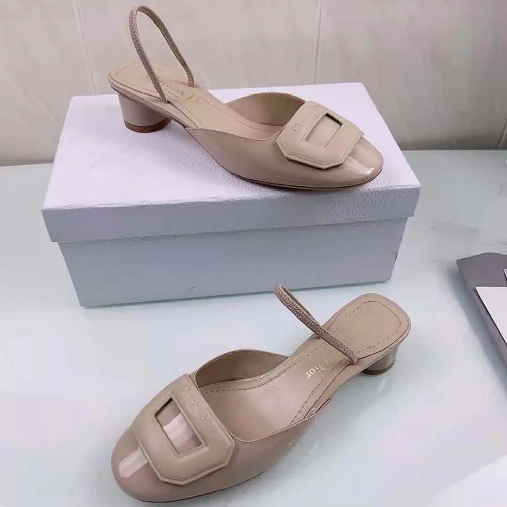 Dior Day Slingback Pump Nude Patent Calfskin for Women Dior Day Slingback Pump Nude Patent Calfskin for Women
