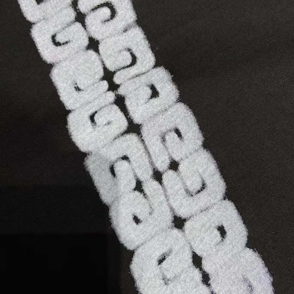 Givenchy T-shirt with Tag Effect 4G Webbing for Men in Black