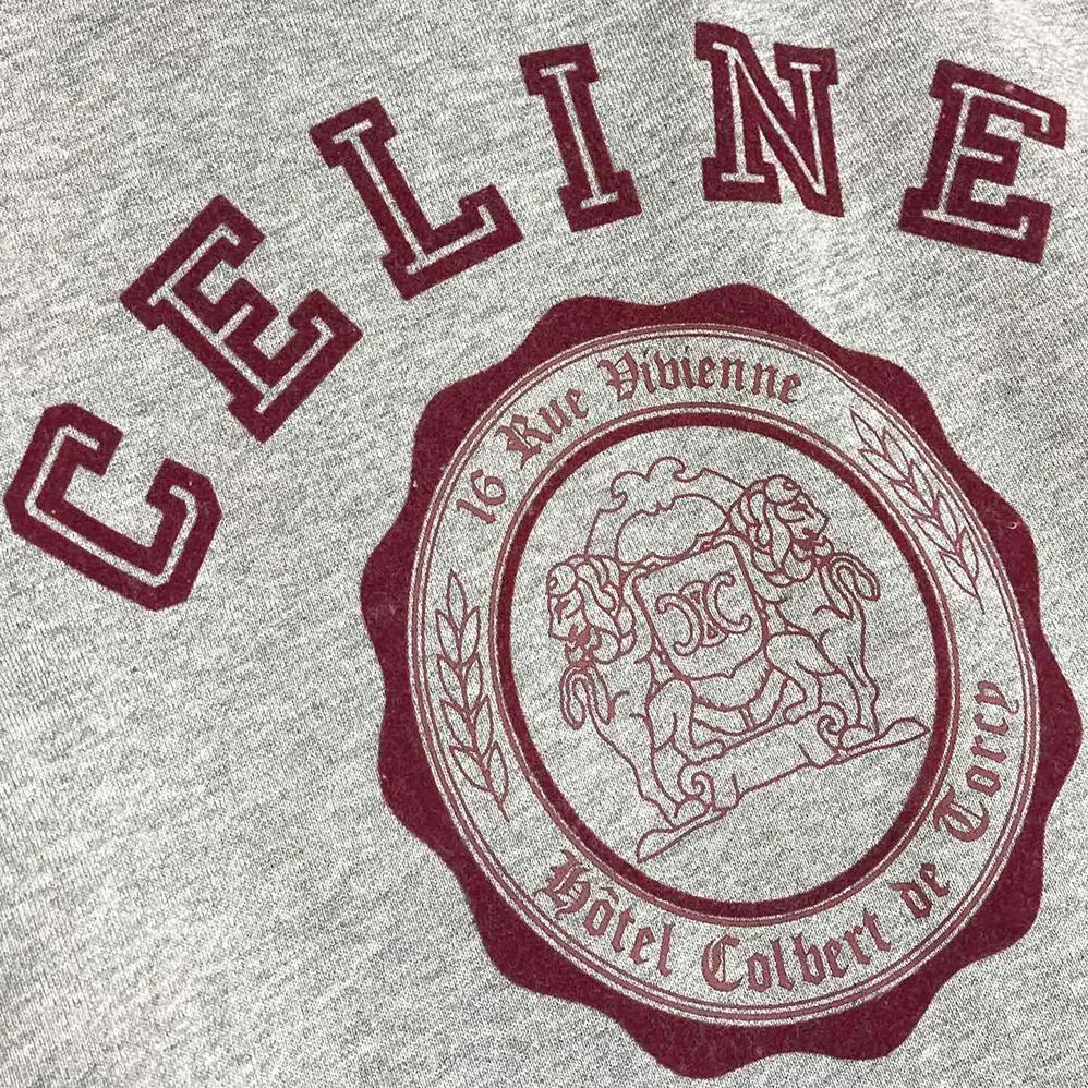 Celine Blason Loose Sweatshirt in Cotton Fleece for Women